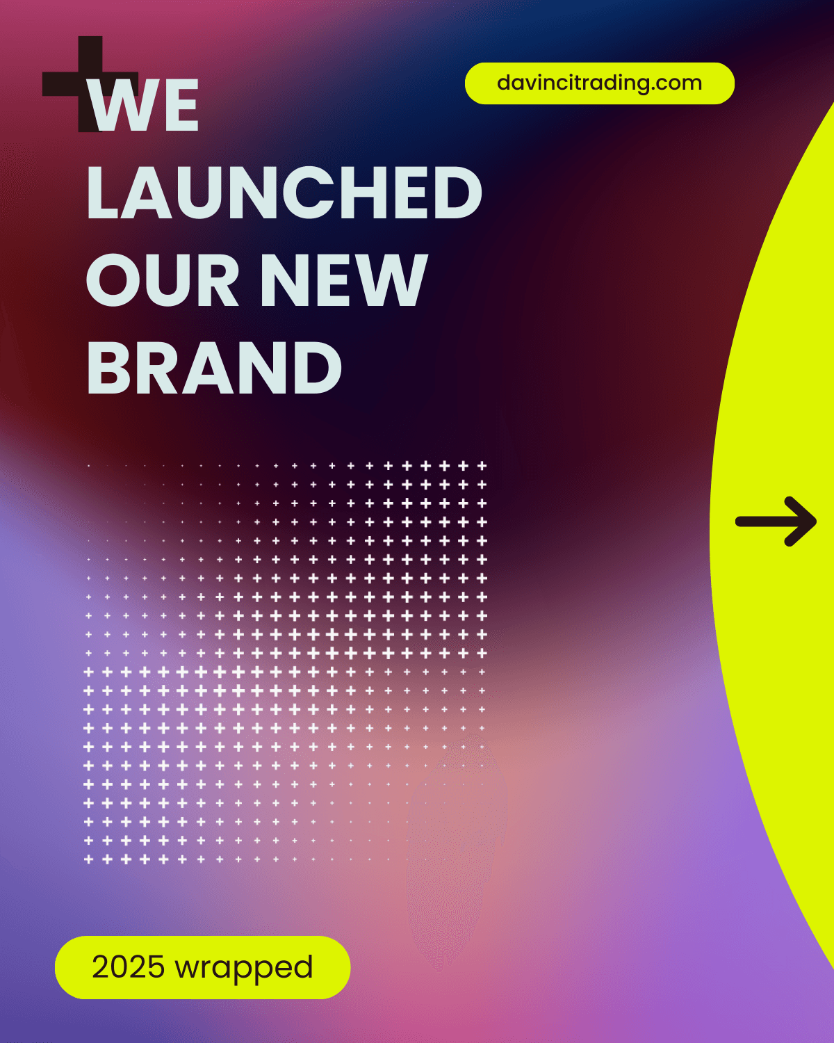 Da Vinci Trading 2025 Wrapped social post nieuwe merkidentiteit