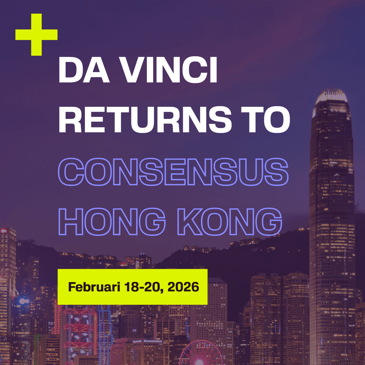 Da Vinci Trading Consensus Hong Kong 2026 aankondiging